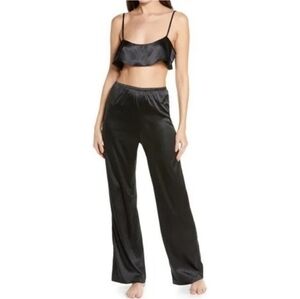 SKIMS Black Satin Pants